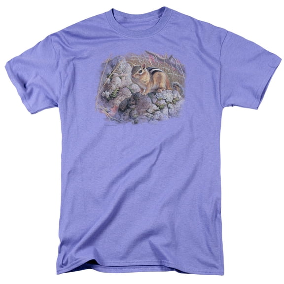 Wildlife Chipmunk Surprise S/S Adult 18/1 T-Shirt Lavendar