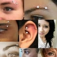 thumbnail image 4 of Steel Curved Barbell Ring 8mm 3mm Earring Eyebrow Piercing Jewelry, 4 of 8