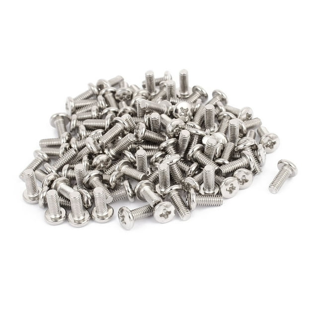 Unique Bargains M4 x 10mm TV Computer LCD Monitor Stand Mounting Head Screw 100pcs