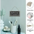 thumbnail image 4 of Bathroom Available In Use Hanging Wooden Sign Wood Bathroom Art Wall Decoration with Jute Twine Black Rustic Wooden Signs for Farmhouse Home Barthroom Decoration 11.8×5.9", 4 of 7
