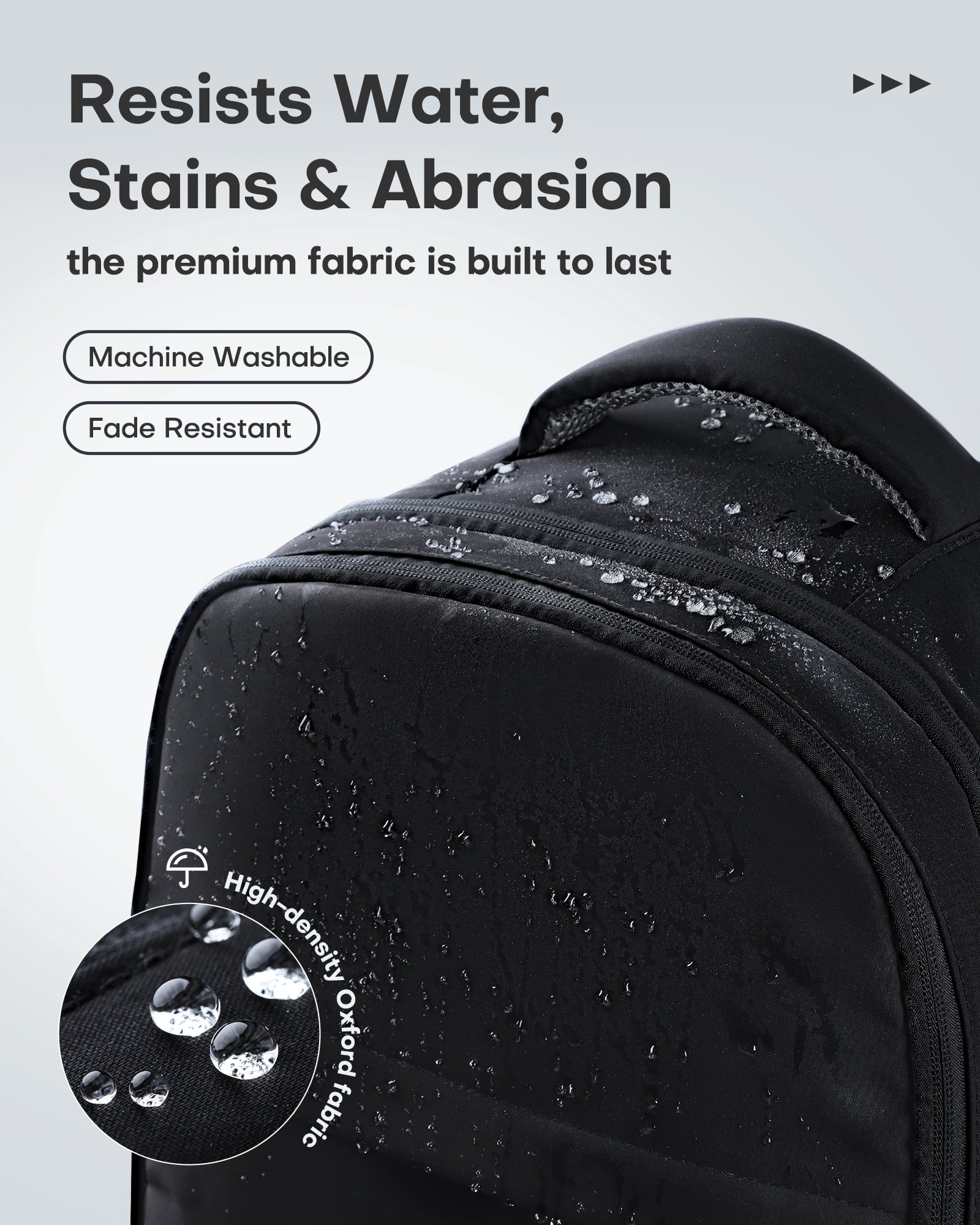 HOTOR Travel Backpack, Travel Bag for Men and Women, Carry On Luggage for 15.6" Laptop, Black