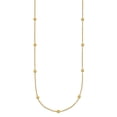thumbnail image 2 of Primal Gold 14 Karat Yellow Gold Diamond-cut Tiny Puffed Circles 15-Station Necklace, 2 of 5
