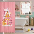 thumbnail image 3 of Erosebridal Gingerbread Waterproof Shower Curtain 72Wx72L Christmas Bathroom Curtain, Gray Green, 3 of 5