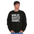 thumbnail image 3 of Worlds Okayest Gramps Relative Family Men's Crewneck Sweatshirt Brisco Brands S, 3 of 5