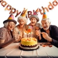 thumbnail image 4 of Baohd Hot gold and silver colored hat, birthday letter banner, 4 of 9