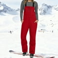 thumbnail image 2 of Hxshgdsn Womens Ski One Piece Overalls Winter Windbreak Water Resistant Snowboard Jumpsuit With Pockets Red 2Xl, 2 of 9
