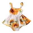 thumbnail image 2 of Mothers Day Gifts Summer Matching Mother Daughter Baby Sleeveless Sunflower Pattern Straps Dress Jumpsuit Family Set Family Matching Outfits, 2 of 4