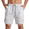 thumbnail image 2 of Shorts de Sport pour Hommes, Shorts de Gym, Shorts de Course, Shorts Décontractés avec Cordon de Serrage, Poches Camouflage, Shorts Cargo Décontractés pour Randonnée, Vert Armée L, 2 of 5