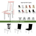 thumbnail image 4 of 2PCS Stretch Chair Slipcover For Dining Room Elastic Material Chair Cover For Office Chair Banquet Chair Armchair Protector, Oval, 4 of 5
