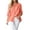 Red, variant on Womens Summer Tops, Womens Cotton Linen Blouses 3/4 Sleeve Collared V Neck Button Down Shirt Summer Solid Color Casual Beach Cover Ups Khaki L