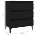 thumbnail image 4 of vidaXL Sideboard Black 60x35x69 cm Engineered Wood, 4 of 4
