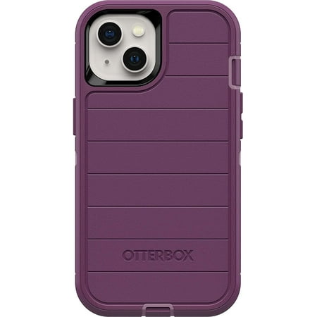 OtterBox Defender Series Rugged Case for iPhone 13 NOT Mini/Pro/Pro Max Case Only - Non-Retail Packaging - Happy Purple - with Microbial Defense