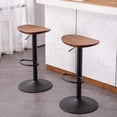 thumbnail image 1 of Kidol & Shellder Wooden Bar Stools Kitchen Counter Swivel Height Barstools Chair Set of 2, Walnut, 1 of 7