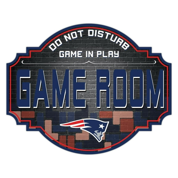 New England Patriots 12'' Game Room Tavern Sign