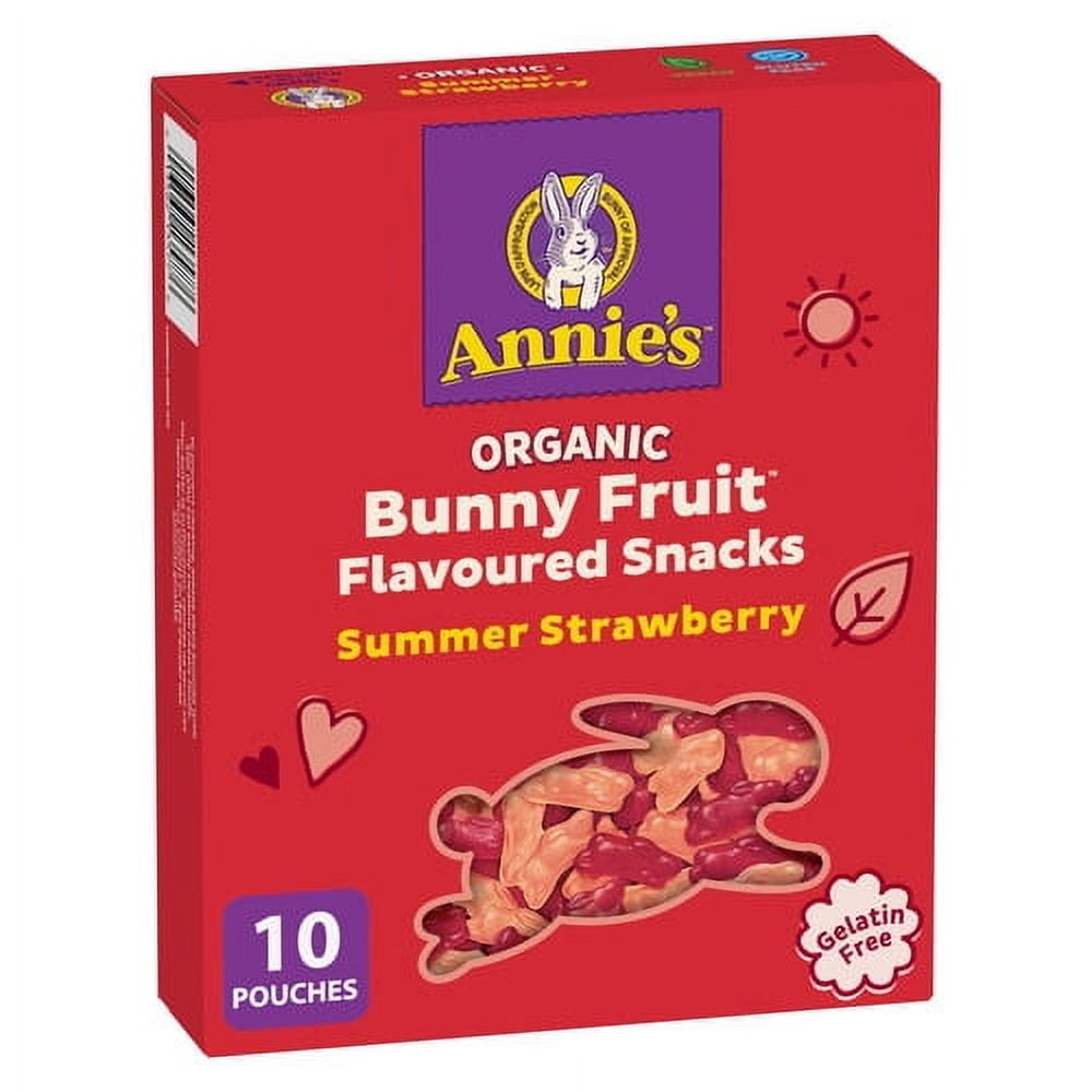 Annie's Biologique Bunny Fruit Collations aromatisées Fraises d'été, 198 g 10 sachets, 198 g