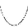 thumbnail image 3 of Auriga 14k White Gold 4.75mm Curb Chain Necklace 24inch for Women, 3 of 5