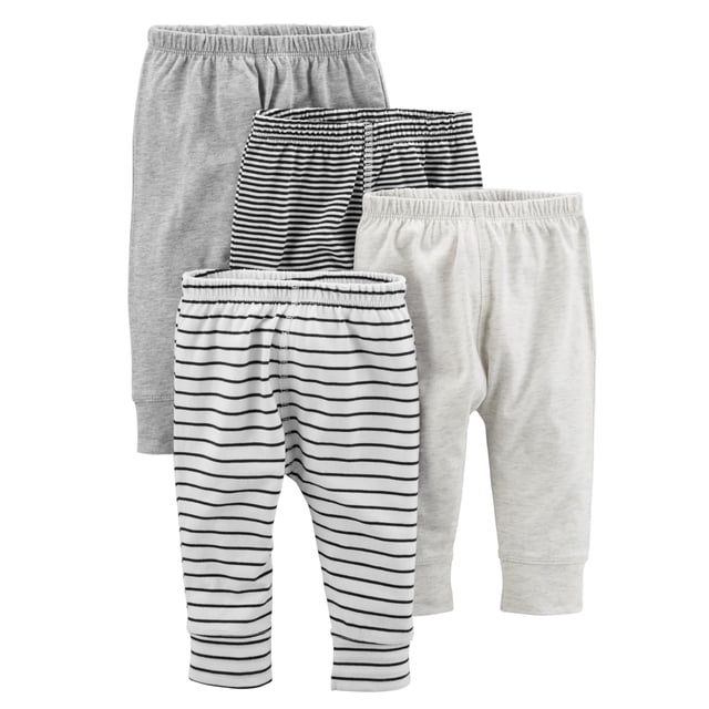 Pantalones Simple Joys de Carter's Baby, paquete de 4 unidades, neutros, para recién nacidos