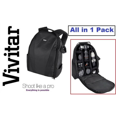 Pro Deluxe Vivitar Backpack Case Carrying Bag For Canon VIXIA HF R80 R82 R800