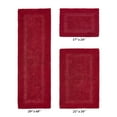 thumbnail image 2 of Better Trends Luxury Bathroom Rug 3 Piece Set 100% Cotton Tufted Bath Rug Water Absorbent, Reversible Machine Washable Bathmat Decor, Laundry Room Red Lux Collection, 2 of 4