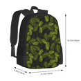 thumbnail image 2 of Balery Tropical Palm Leaves Fern Leaf Backpack for Men and Women - Durable 600D Oxford Cloth -Large Capacity, Water-Resistant School, Travel, and Hiking Bag, 2 of 7