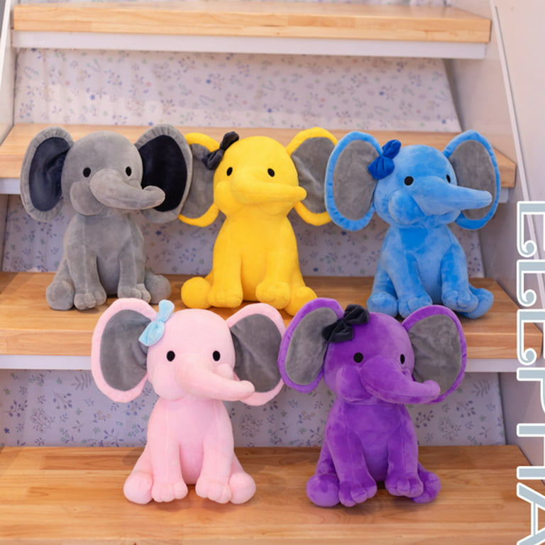 Elephant Stuffed Animal Toys Soft Plushies for Girls Boys Cute Plush Gifts for Kids Babies Toddler, Size: 10, Beige