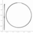 thumbnail image 4 of 14k White Gold Endless 2mm Hoop Earrings Round, 4 of 8