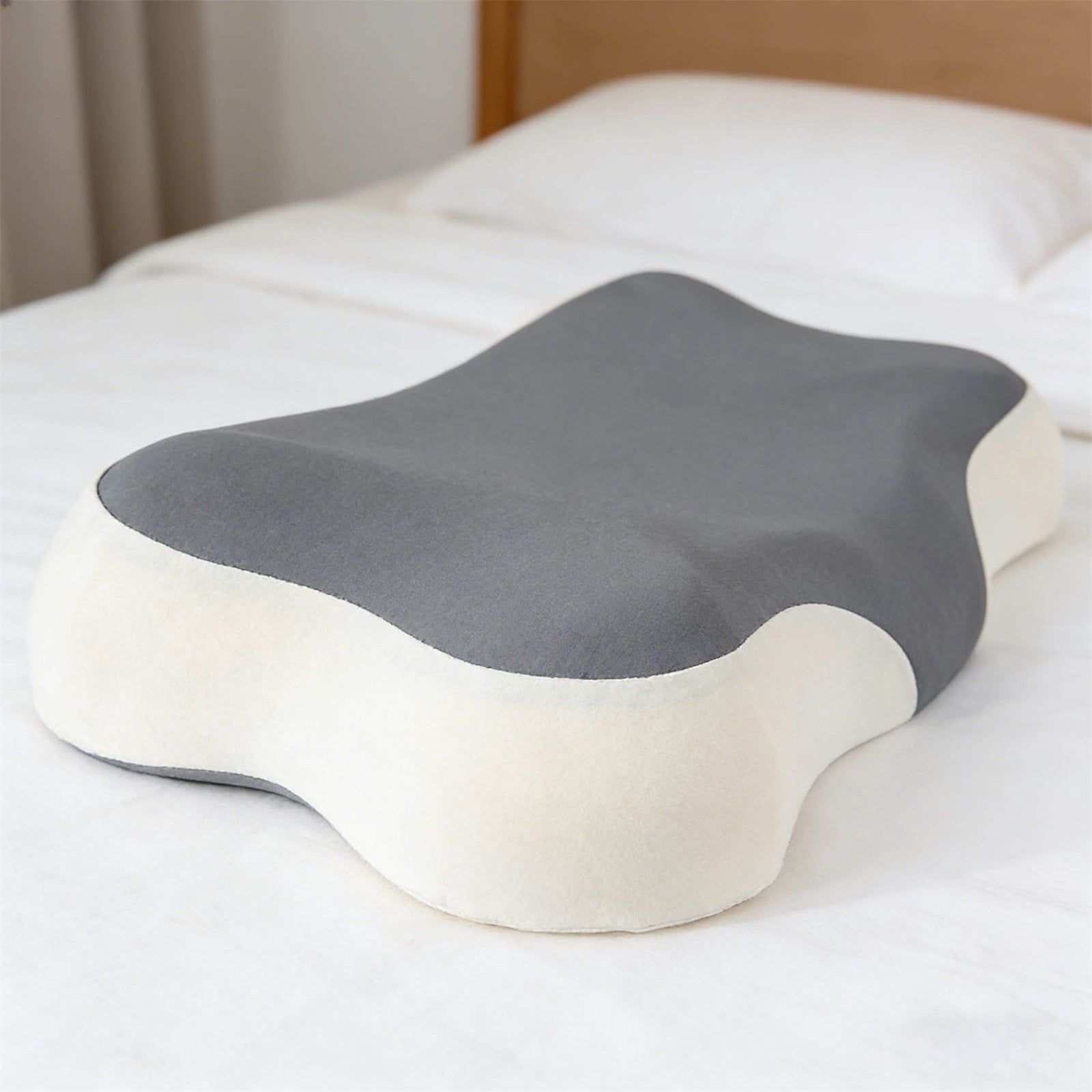 Ergonomic Cloud-Shaped Side Sleeper Pillow With Cervical Support And Pressure-Relief Core, Contoured Neck And Shoulder Relief, Therapeutic Soft Support For Better Posture And Morning Comfort