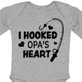 thumbnail image 4 of Inktastic I Hooked Opa's Heart with Fishing Rod Boys or Girls Long Sleeve Baby Bodysuit, 4 of 5