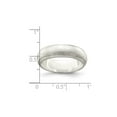 thumbnail image 3 of Ladies or Mens 6mm Satin Finish Wedding Band Ring in Sterling Silver, 3 of 5