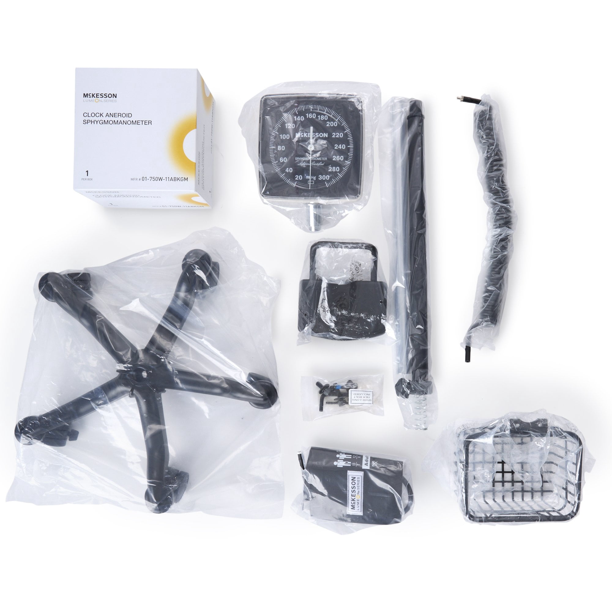 McKesson LUMEON Adult Cuff Arm Aneroid Sphygmomanometer Unit 2-Tubes Black 1 per Box