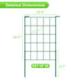 thumbnail image 2 of 23.2 in. X 12.2 Garden Fence Enclosure, Rustproof Metal Fence, Animal Barrier, Green (35 pcs), 2 of 6