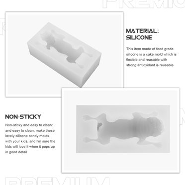 Silicone Pug Candle Mold - Shar Pei Dog Shape, Heat Resistant For Candles, Chocolate, Soap, Resin Crafts