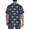 thumbnail image 3 of Kdxio Men's Hawaiian Shirt for Men Short Sleeve Shirt Cute Christmas Tree Raccoon Summer Casual Holiday Beach Button Down T-Shirts, 3 of 5