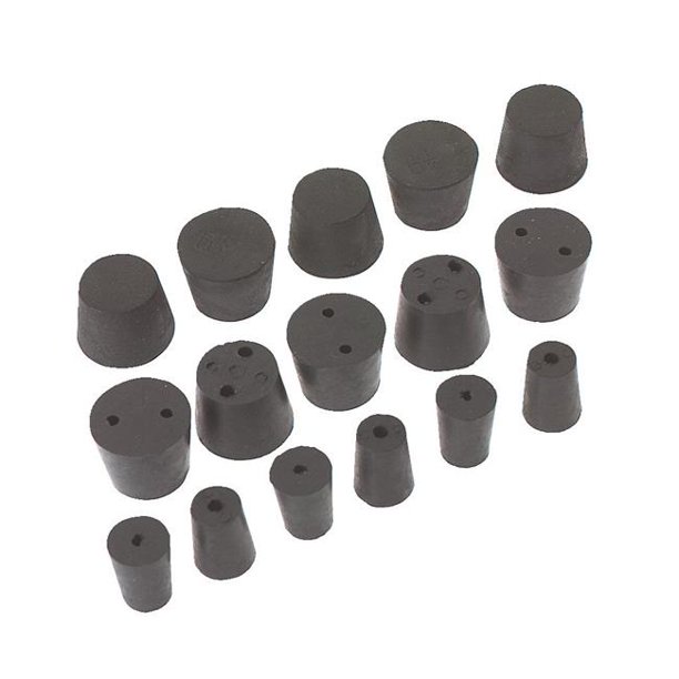 GSC 1300566 Frey Scientific 2Hole Rubber Stoppers Size 00 Walmart