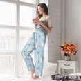 thumbnail image 5 of Salouo Easter Rabbit Print Women's Pajama Pants Casual Loose Sweatpants PJs Flowy Pants Drawstring Palazzo for Women Wide Leg Pants Lounge Pajama -Large, 5 of 8