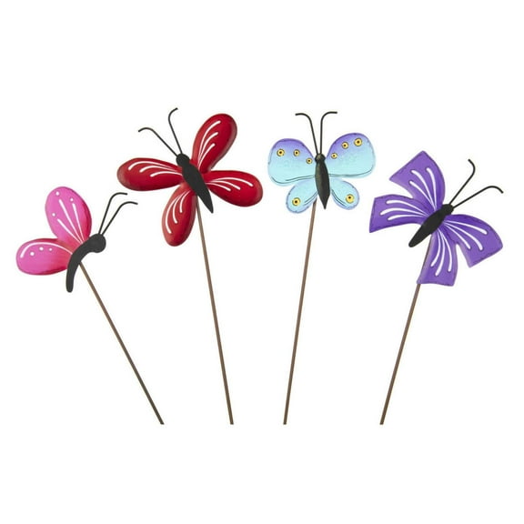 Round Top Collection Butterfly Yard Stakes Metal Yard Decoration S22050