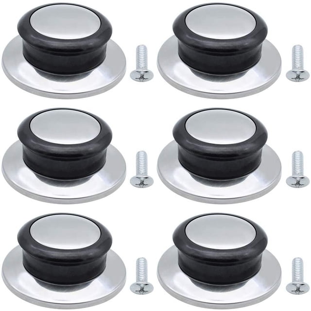 Qalabka Replacement Pot Lid Knob, Universal Fit for Crockpot & Casserole Lids, Heat Resistant, 6 Pack,