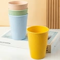 thumbnail image 5 of 4PC/Set Wheat Straw Cup Multi-Functional Cola Coffee Plastic Cup Drinking Cup Kids Cups Reusable Portable Tea Cups Gifts, 5 of 9