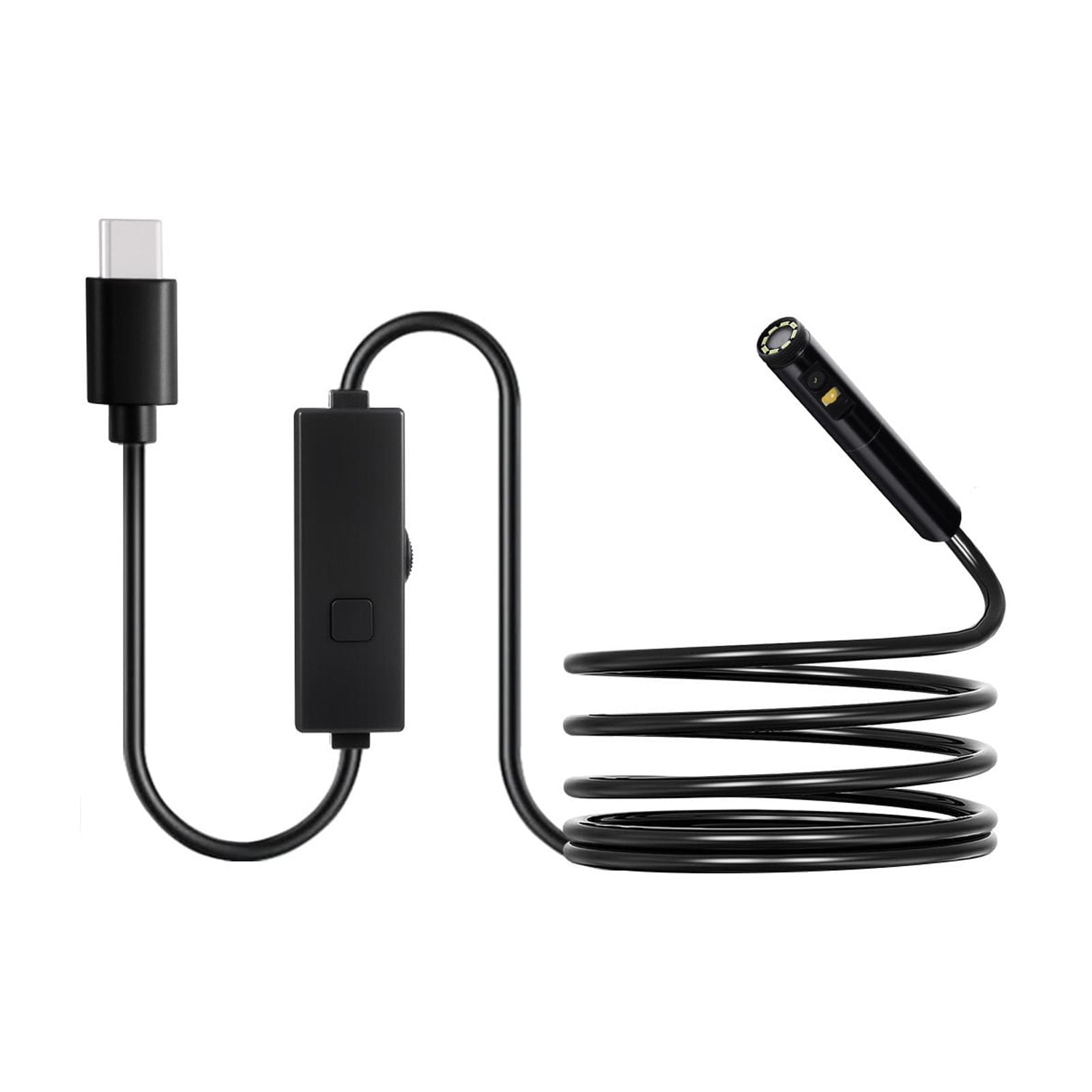 KFFKFF Endoscope Camera with Light, Dual Lens Borescope for Android & IOS, 1920P HD Inspection Camera with 9 LED Lights, 2X Zoom, 10FT Snake Cable, IP67 Waterproof for Automotive and Plumbing