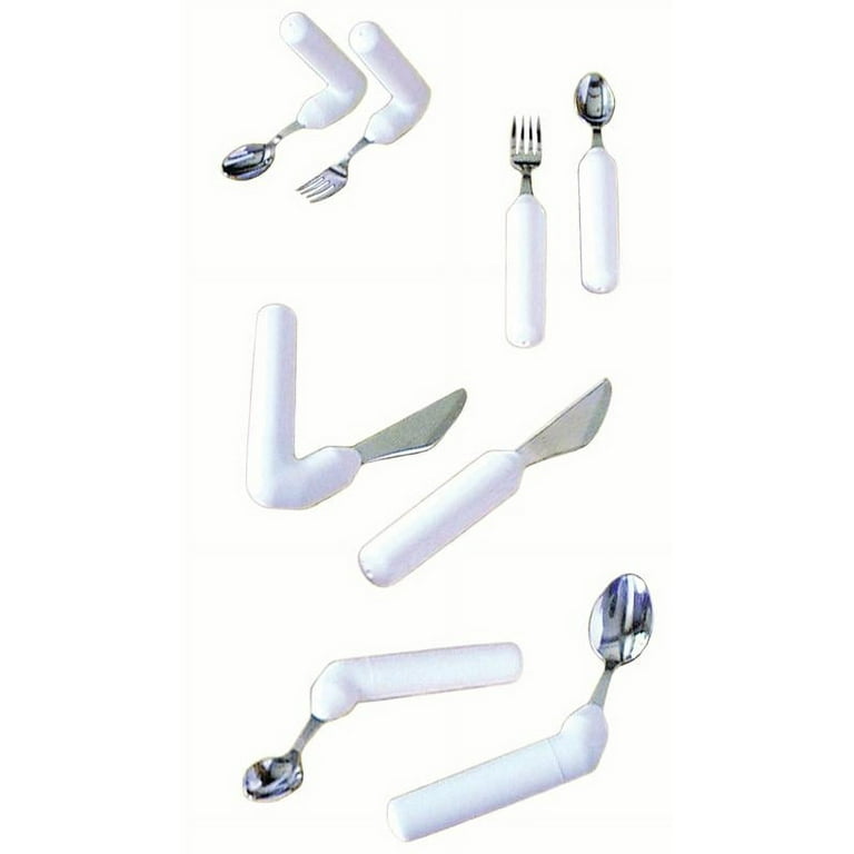 FabLife Comfort Grip Left Handed Fork Adaptive Utensils, Daily Living Aid  for Individuals with Weak Grip 