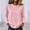 Pink plus size fall tops for women a1, variant on Women Plus Size Fall Long Sleeve Round Neck Pullover Tops Casual Solid Basic Tee Blouse for Autumn Outfit, Pink S