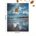 thumbnail image 3 of Dramatic Cloudy Beach Reflection Canvas Print, Perfect for Living Room, Office, Hotel, Cafe, Bathroom, 3 of 8