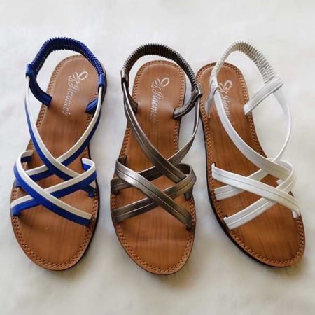 

Aayomet Summer Sandals for Women 2023 Summer New Foreign Trade Roman Sandals CrossStyle Round Toe Beach Sandals Khaki 8