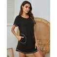 thumbnail image 2 of Aideaone Nightgowns for Women Short Sleeve Sleepwear Comfy Loungewear Plus Size Nightshirt Sleep Dress, 2 of 4