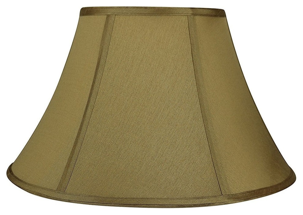 Urbanest Faux Silk Bell Lamp Shade, 8x16x10", Gold
