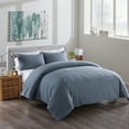 thumbnail image 1 of Messy Bed Washed Cotton Duvet Cover and Sham Set, Blue, Twin, 1 of 5