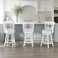 thumbnail image 6 of Hillsdale Furniture Fairfox Wood Counter Height Swivel Stool, White, 6 of 15