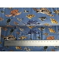 thumbnail image 2 of Sea Turtle Japanese Fabric Blue Twill Fabric KTS-6606 1/2 Yard Light Blue, 2 of 5