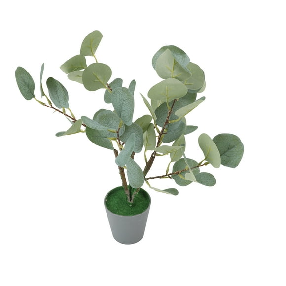 Tree Artificial Lighted Tabletop Eucalyptus Tree USB Powered LED Faux Potted Plant with Lights for Office Indoor Decoration