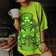 thumbnail image 2 of Blusa informal de manga corta con cuello redondo y manga corta para mujer con estampado del día de San Patricio Pompotops hkajfhjk460325, 2 of 6